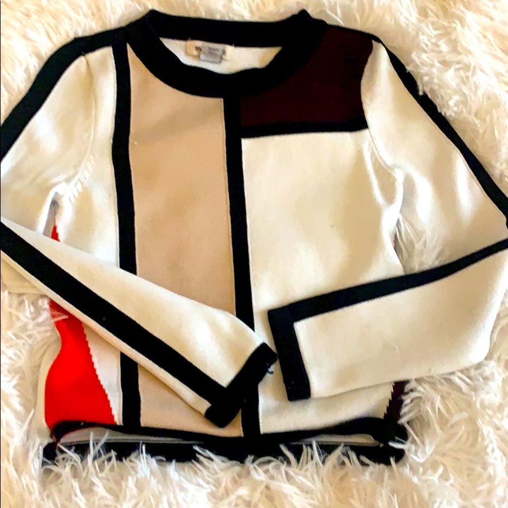 Color blocked sweater